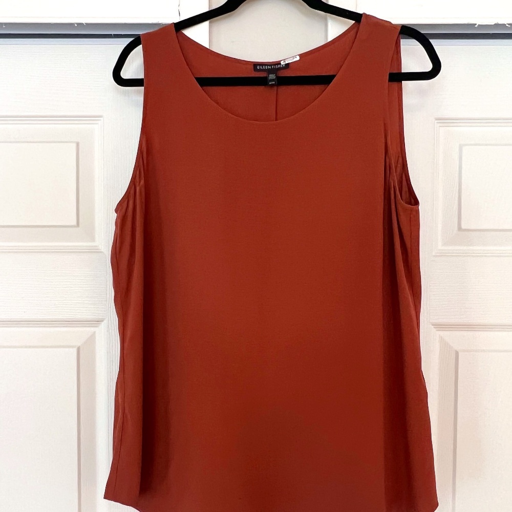 EILEEN FISHER Red Blouse - M